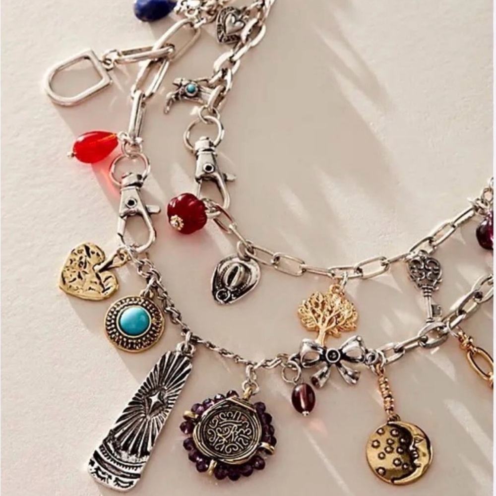 FREE PEOPLE Maxamillion Charm Necklace World Traveler NWT